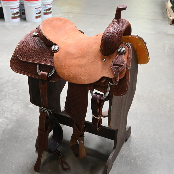 16.5" JEFF SMITH BUSTER WELCH RANCH CUTTER SADDLE Saddles - New Jeff Smith