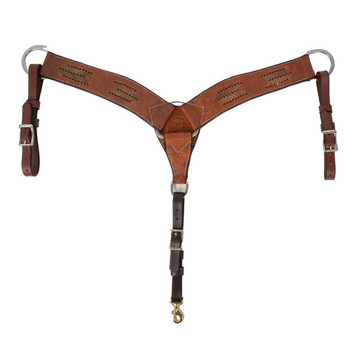 Teskey's Roughout Breast Collar w/Rawhide Accent Tack - Breast Collars Teskey's Heavy Oil