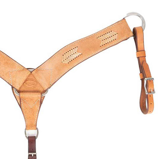 Teskey's Roughout Breast Collar w/Rawhide Accent Tack - Breast Collars Teskey's