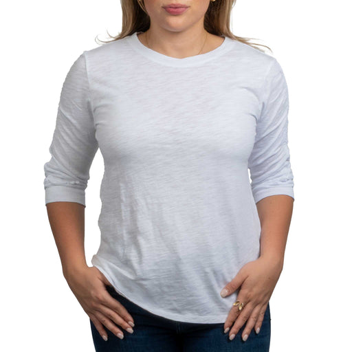 Dylan Julia Soft Cotton Slub Knit Top WOMEN - Clothing - Tops - Long Sleeved Dylan