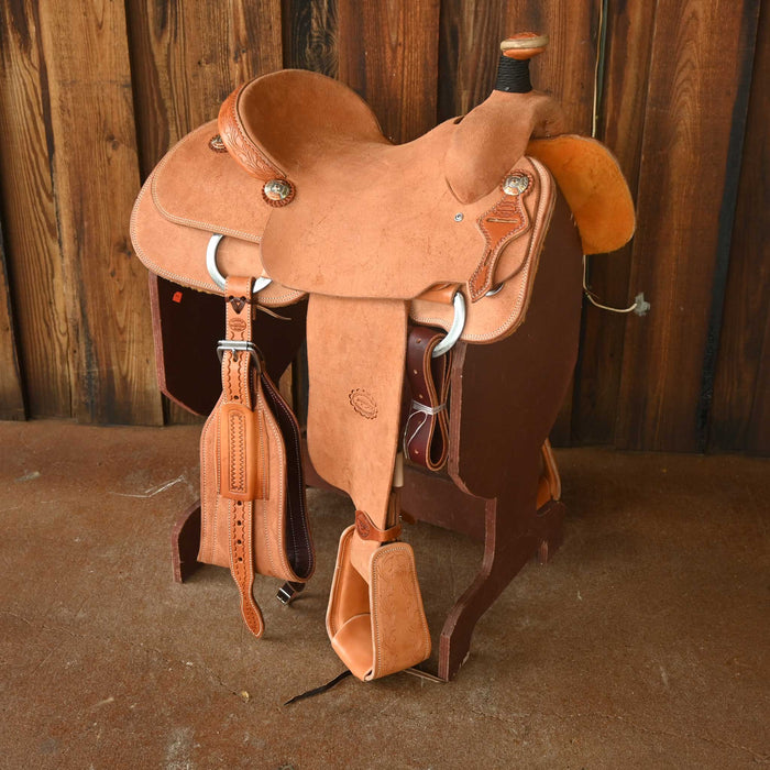 15.5" TESKEY'S TEAM ROPING SADDLE Saddles - New Teskey's Saddlery