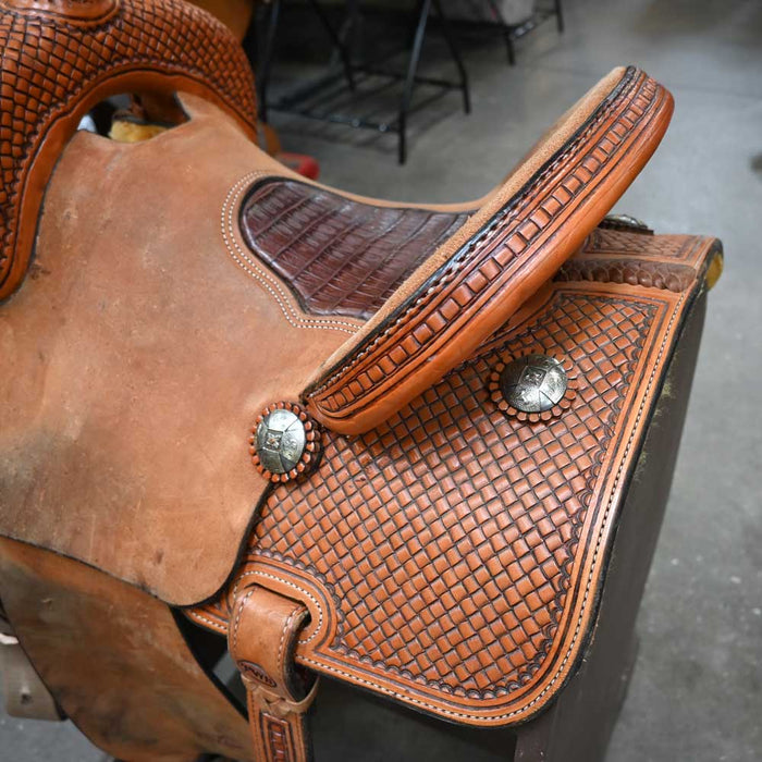 14.5" USED TRENT WARD PLATINUM SERIES BARREL SADDLE Saddles - Used Trent Ward