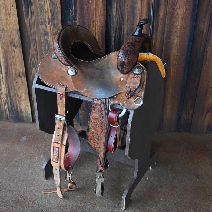 14" USED JEFF SMITH XTREME BARREL SADDLE Saddles - Used Jeff Smith