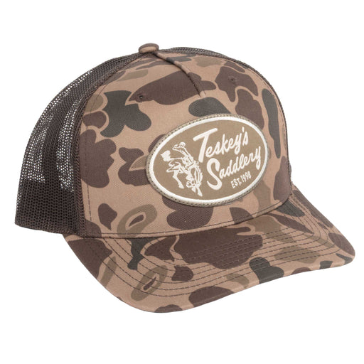 Teskey's Saddlery Retro Cap - Bark Duck Camo/Brown TESKEY'S GEAR - Baseball Caps Teskey's