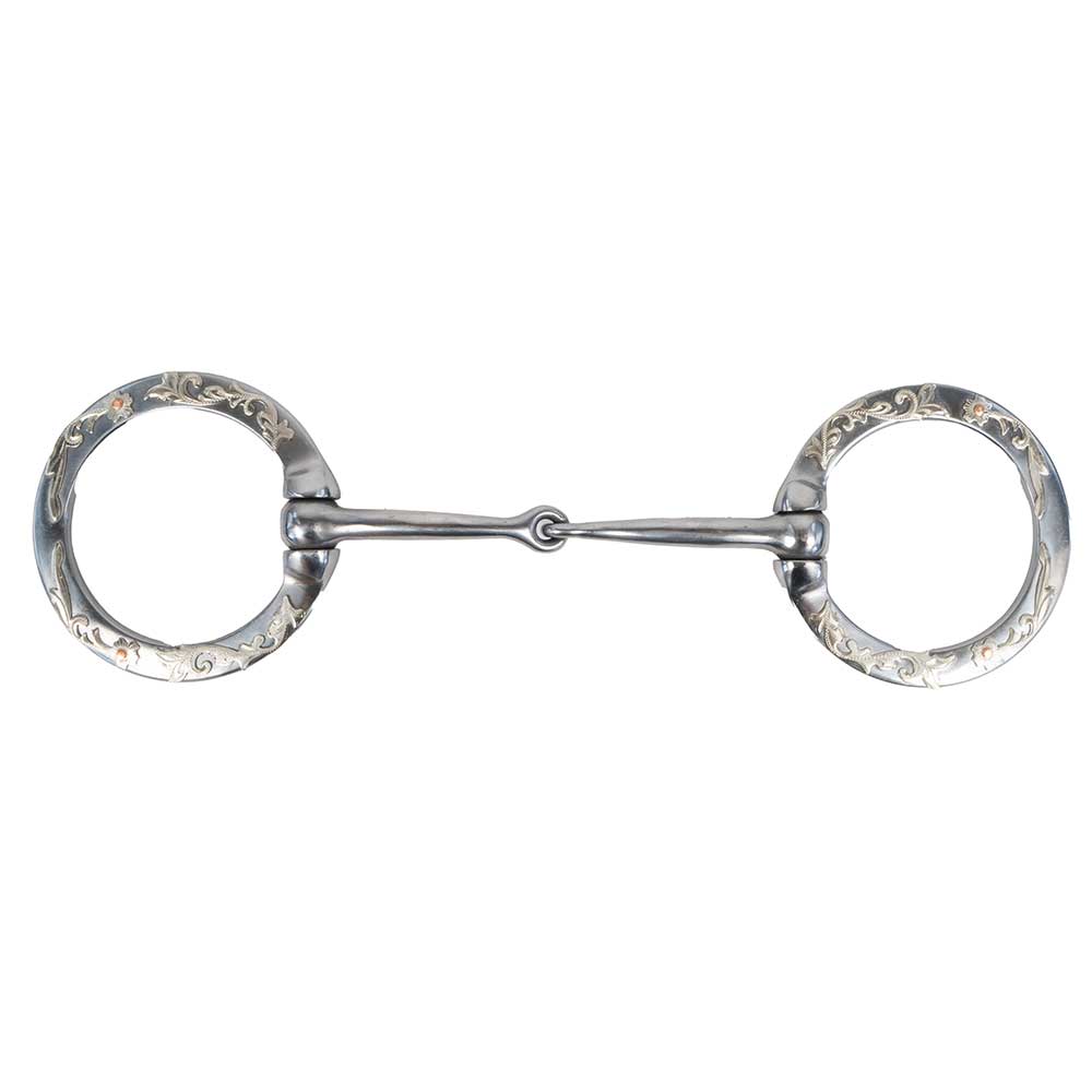 O Ring Snaffle With Floral Accents Tack - Bits, Spurs & Curbs - Bits Formay   