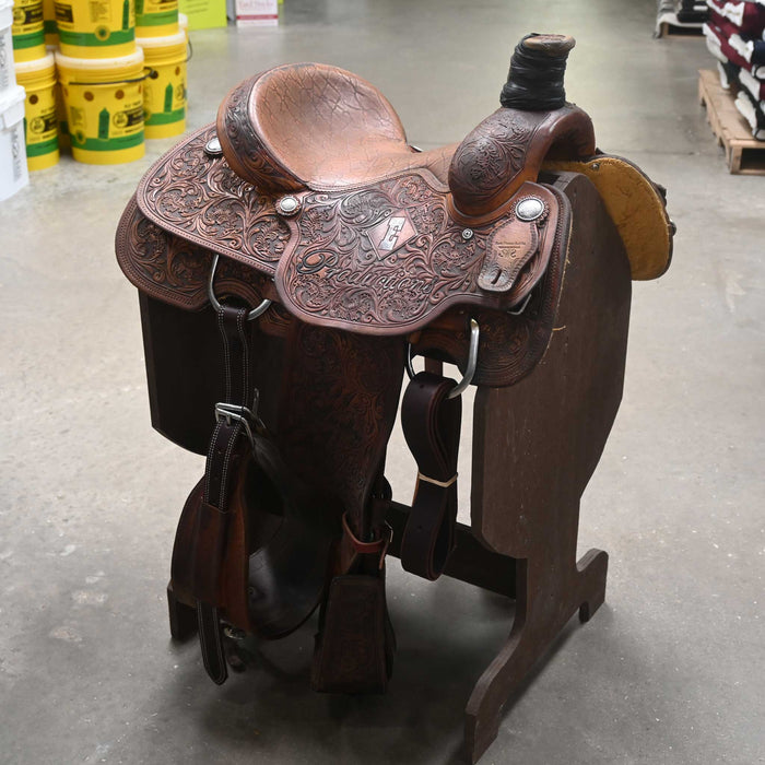 14" USED SCOTT THOMAS TEAM ROPING SADDLE
