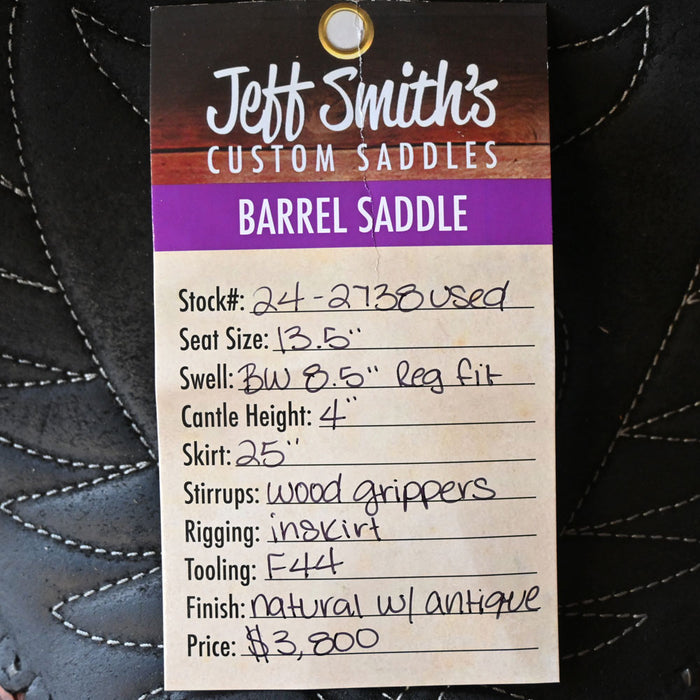 13.5" USED JEFF SMITH MARY WALKER BARREL SADDLE Saddles - Used Jeff Smith