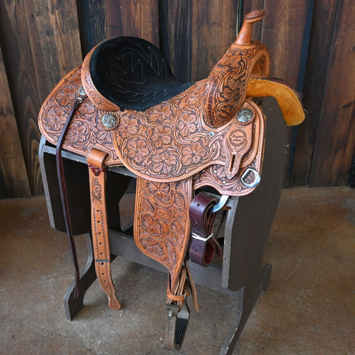 13.5" USED JEFF SMITH MARY WALKER BARREL SADDLE Saddles - Used Jeff Smith