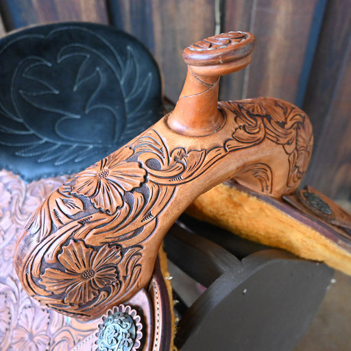 13.5" USED JEFF SMITH MARY WALKER BARREL SADDLE Saddles - Used Jeff Smith