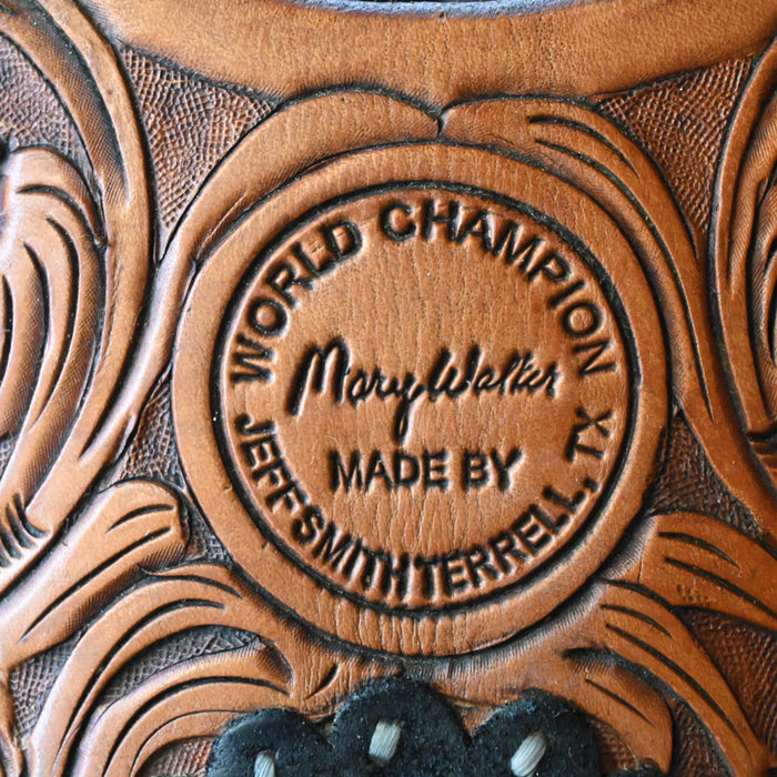 13.5" USED JEFF SMITH MARY WALKER BARREL SADDLE Saddles - Used Jeff Smith
