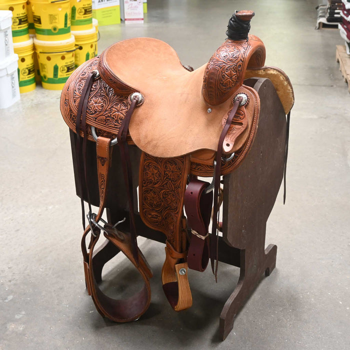 15" USED TRENT WARD RANCH CUTTER SADDLE