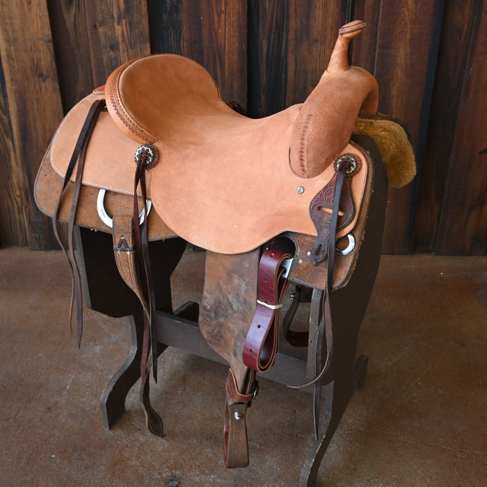 16.5" USED JEFF SMITH CUTTING SADDLE Saddles - Used Jeff Smith