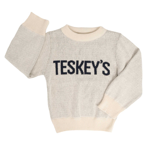 Teskey's Youth Crewneck Sweater - Natural/Navy TESKEY'S GEAR - Youth Hoodies Town Pride Apparel