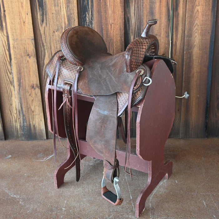 14" USED DOUBLE J LEGEND BARREL SADDLE