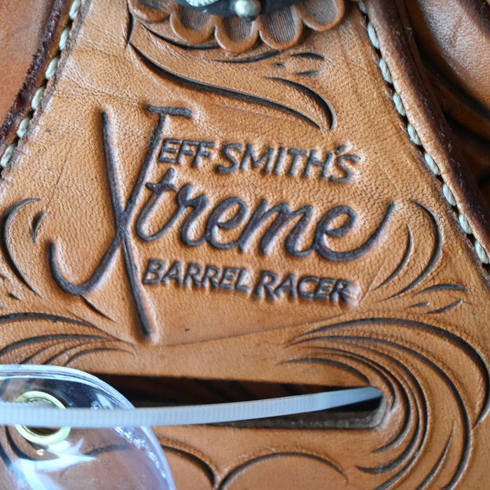 14" USED JEFF SMITH XTREME BARREL SADDLE Saddles - Used Jeff Smith