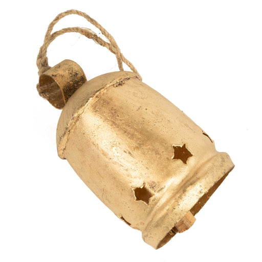 Antique Gold Metal Bell w/Star Cut Out HOME & GIFTS - Home Decor - Seasonal Decor Creative Co-Op