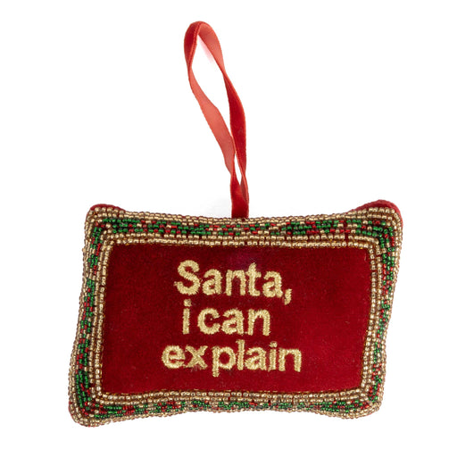 Beaded Pillow Ornament - I Can Explain HOME & GIFTS - Home Decor - Seasonal Decor Creative Co-Op