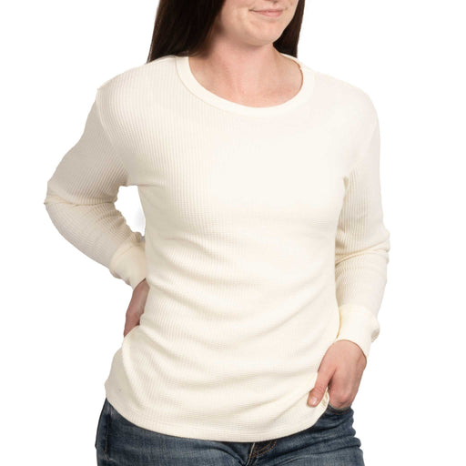 Flag & Anthem Women's Fayston Waffle Crew Top - Ecru WOMEN - Clothing - Pullovers & Hoodies Flag And Anthem
