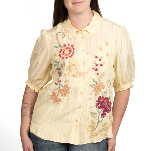 Johnny Was Smocked Lisbon Shirt WOMEN - Clothing - Tops - Long Sleeved Johnny Was Collection