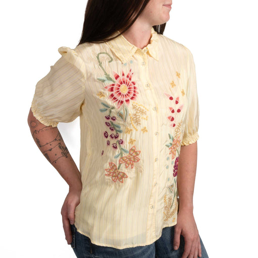 Johnny Was Smocked Lisbon Shirt WOMEN - Clothing - Tops - Long Sleeved Johnny Was Collection