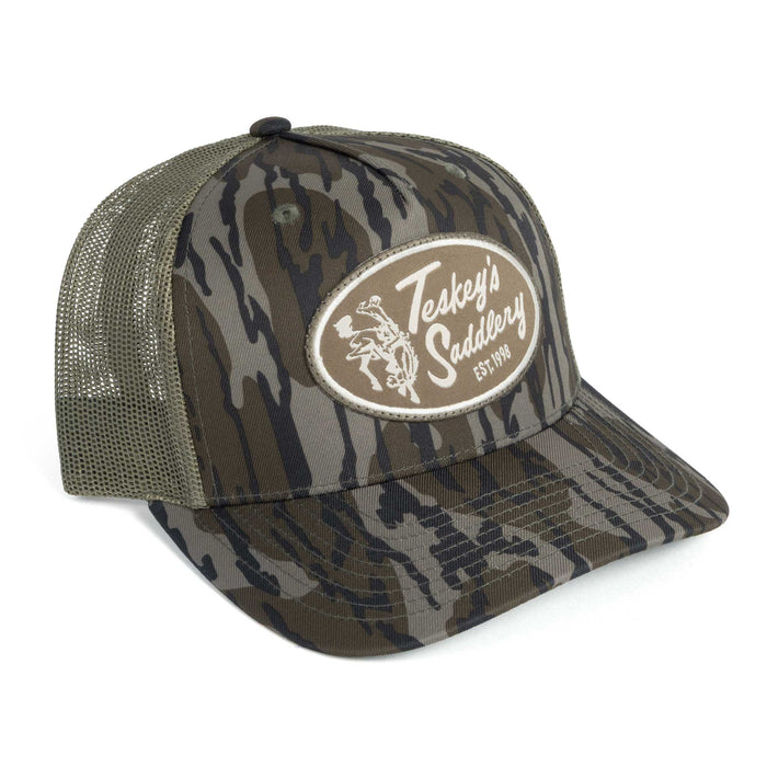 Teskey's Saddlery Retro Cap - Mossy Oak Bottomland/Loden