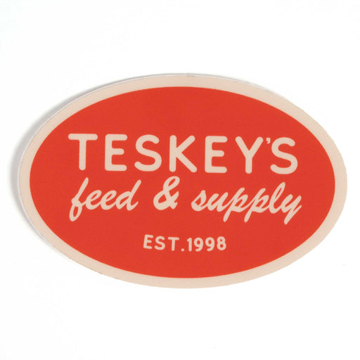 Teskey's Feed & Supply Red Oval Sticker TESKEY'S GEAR - Stickers Teskey's