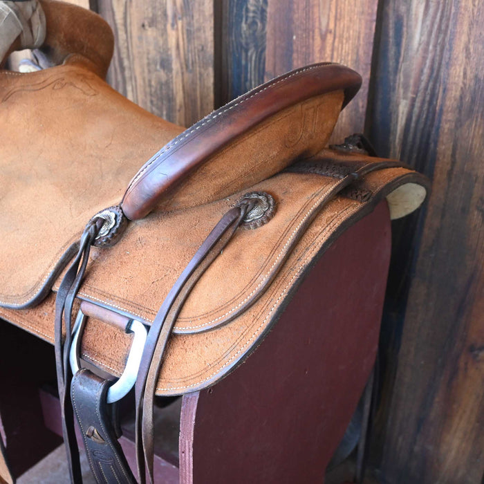 17" USED DOUG HARRIGAL RANCH CUTTER SADDLE Saddles - Used Doug Harrigal