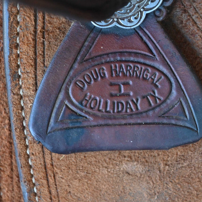 17" USED DOUG HARRIGAL RANCH CUTTER SADDLE Saddles - Used Doug Harrigal