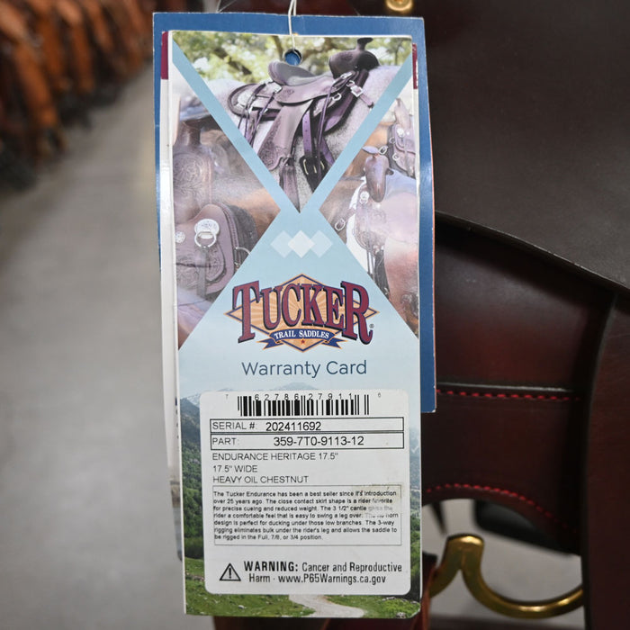 17.5" TUCKER ENDURANCE HERITAGE TRAIL SADDLE Saddles - New Tucker