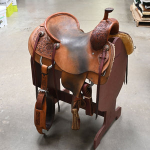 15" USED TRENT WARD RANCH CUTTER SADDLE Saddles - Used Trent Ward