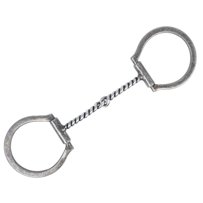 Aged Iron Twisted Snaffle Offset D Ring Tack - Bits Teskey's