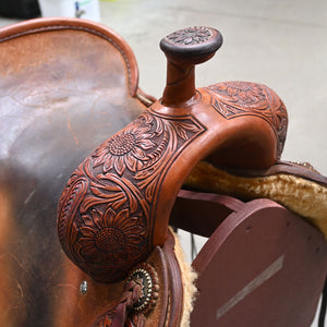 15" USED TRENT WARD RANCH CUTTER SADDLE Saddles - Used Trent Ward