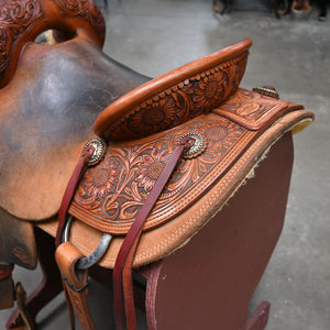 15" USED TRENT WARD RANCH CUTTER SADDLE Saddles - Used Trent Ward