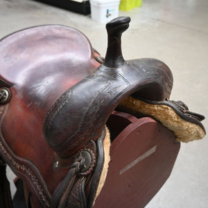 16" USED JEFF SMITH COWBOY COLLECTION CUTTING SADDLE Saddles - Used Jeff Smith