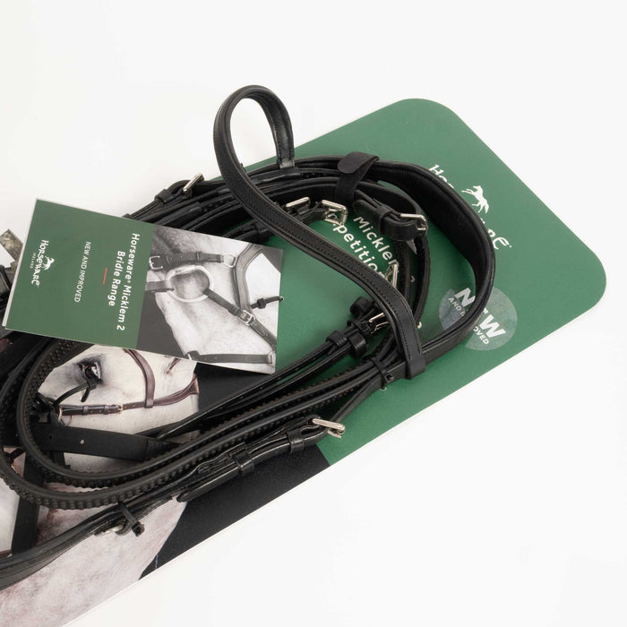 NEW Horseware Micklem 2 Black Bridle With Reins Sale Barn Horseware