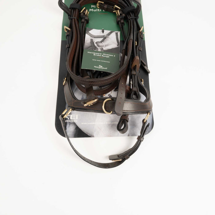 NEW Horseware Micklem 2 Brown Bridle With Reins Sale Barn Horseware