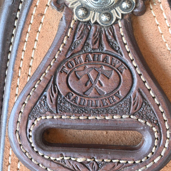 15.5" USED TOMAHAWK TEAM ROPING SADDLE Saddles - Used Tomahawk Saddlery