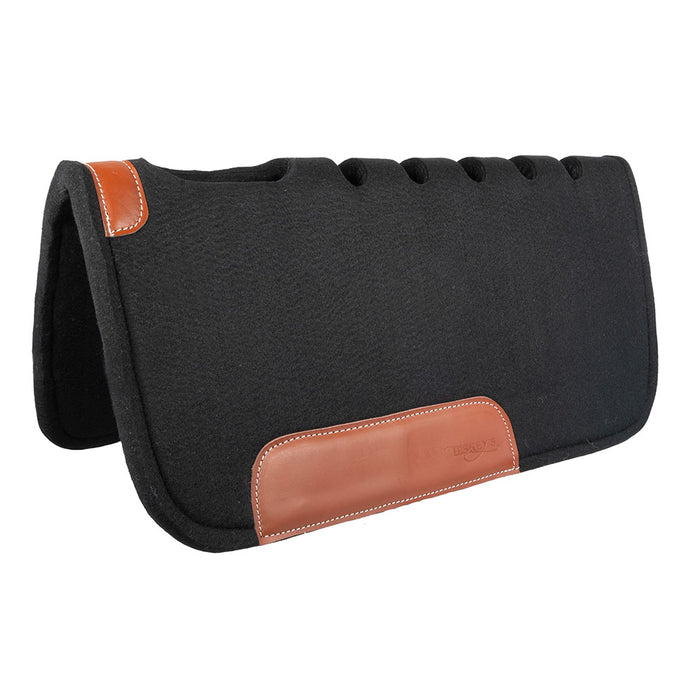 Teskey's Felt Saddle Pad with Holes Tack - Saddle Pads Teskey's Black