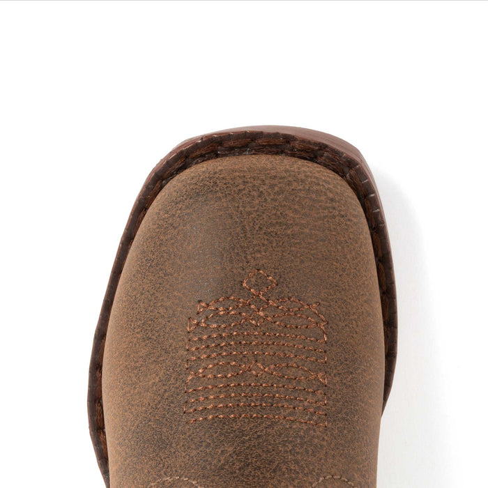Roper Toddler Girl's Gretchen Brown Square Toe Western Boot
