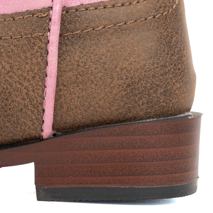 Roper Toddler Girl's Gretchen Brown Square Toe Western Boot