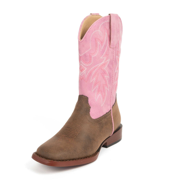 Roper Girl's Gretchen Brown Square Toe Western Boot