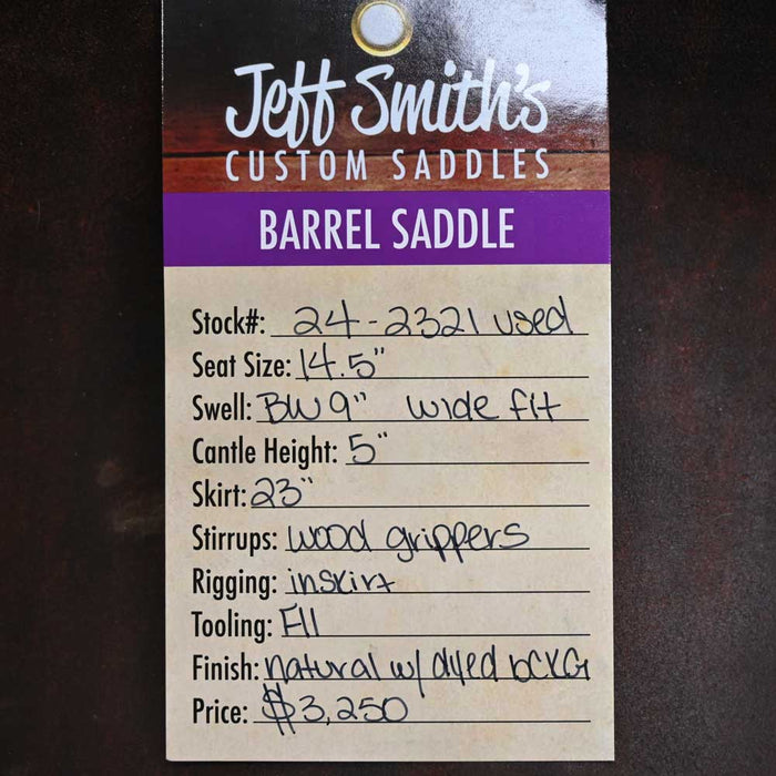 14.5" USED JEFF SMITH BARREL SADDLE Saddles - Used Jeff Smith