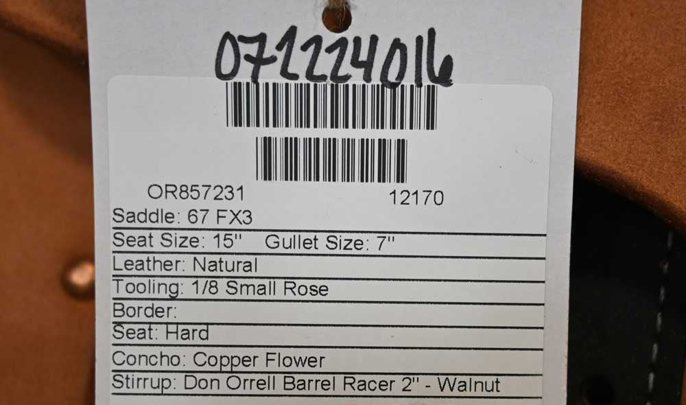 15" MARTIN FX3 BARREL SADDLE Saddles - New Martin Saddlery
