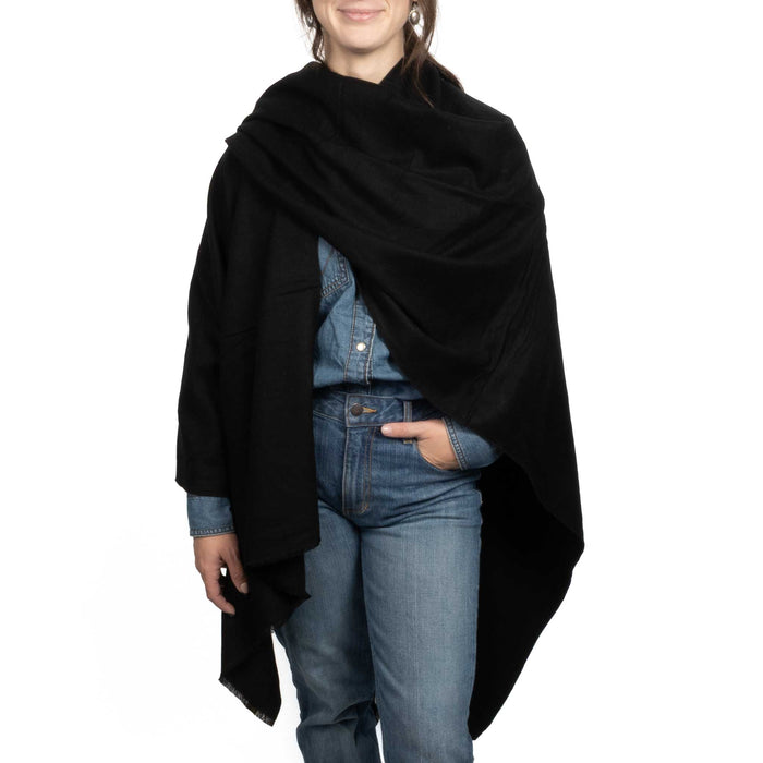 Cashmere Ruana - Black