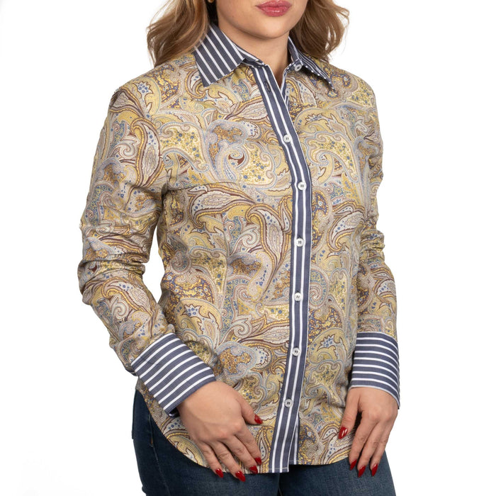 Ivy Scarlet Paisley Signature Fit Button Down Shirt