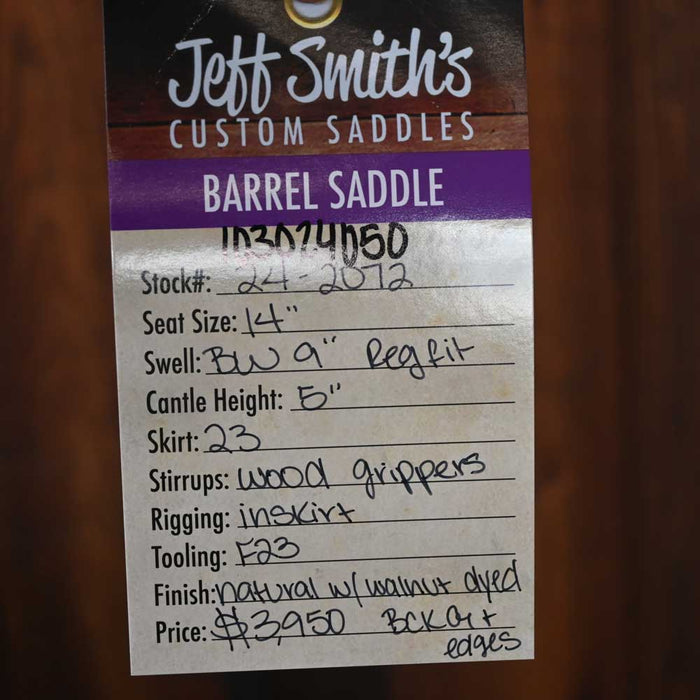 14" JEFF SMITH BARREL SADDLE Saddles - New Jeff Smith