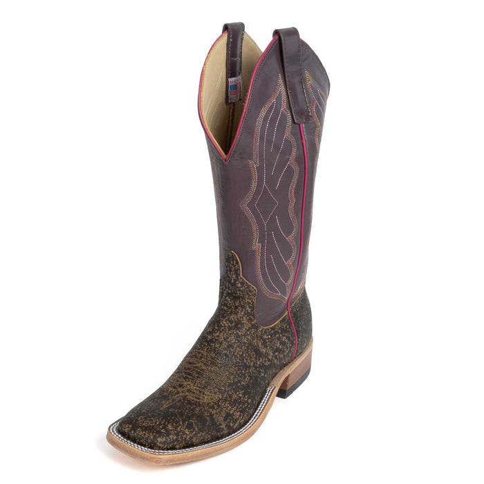 Anderson Bean Women's Rust Safari Giraffe Western Boot