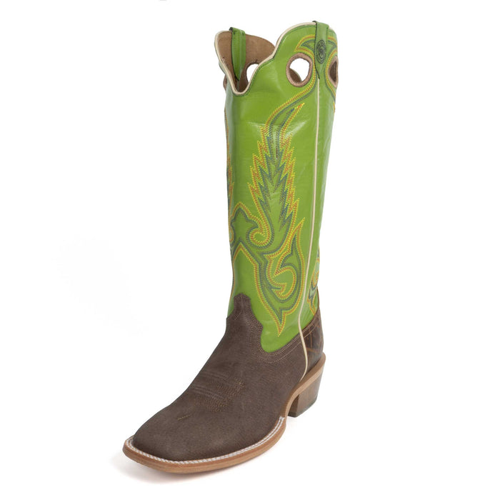 RW Ranch Men's Square Toe Dark Cafe Boar Western Boot