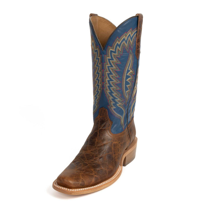 RW Ranch Men's Square Toe Tan Elephant Cowhide Boot