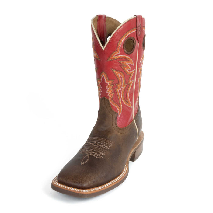 RW Ranch Men's Square Toe Brown Goat Western Boot